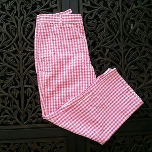 Ralph Lauren Active Pink Gingham Capri Pants